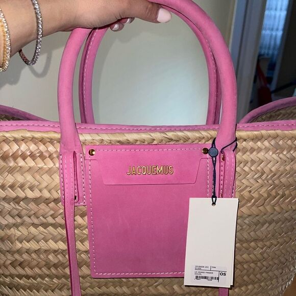 JACQUEMUS Pink Le Grand Panier Soleil Tote Bag JACQUEMUS Le Grand Panier Soleil - Picture 11 of 16